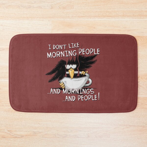Item preview, I Don’t Like Morning People Grumpy Coffee Raven Crow  designed and sold by Skizzenmonster.