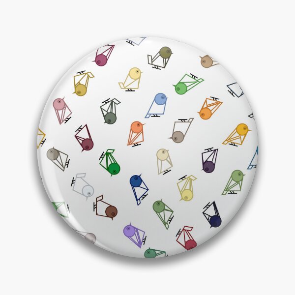 Item preview, Birdopolis Geometric Color Birds Pattern designed and sold by Pixel4Art.