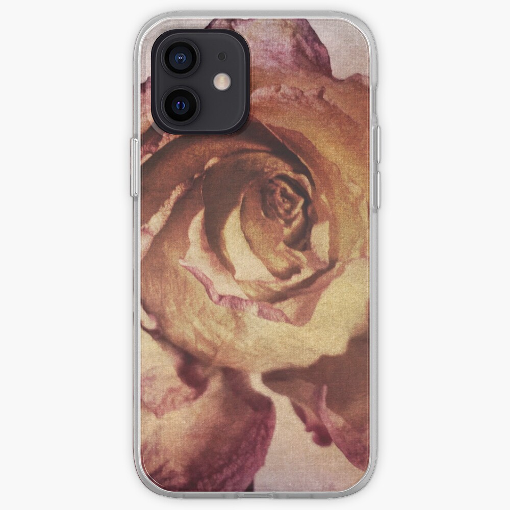 Rose in Time - Flower Lovers - Vintage Dusty Pink Rose Art iPhone Case & Cover
