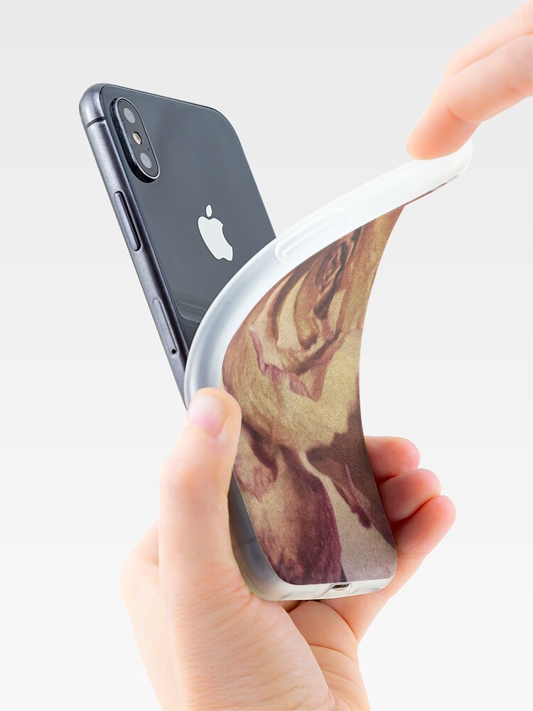 Alternate view of Rose in Time - Flower Lovers - Vintage Dusty Pink Rose Art iPhone Case & Cover
