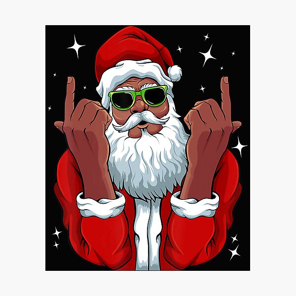 Item preview, African American Santa Christmas Pajama Cool Black designed and sold by vuhieustore.