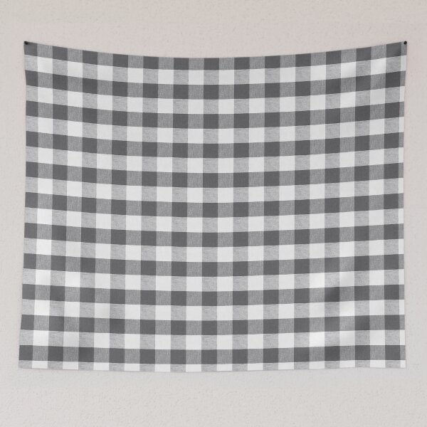 Item preview, Grey Pinstripe gingham fabric pattern designed and sold by coverinlove.