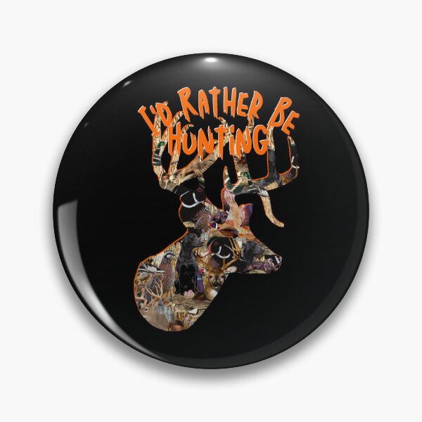 Item preview, I'd Rather Be Hunting, Whitetail Buck Deer, Wildlife Collage designed and sold by LifeCrush.
