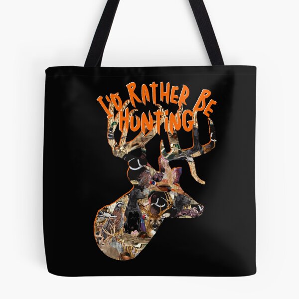 Item preview, I'd Rather Be Hunting, Whitetail Buck Deer, Wildlife Collage designed and sold by LifeCrush.