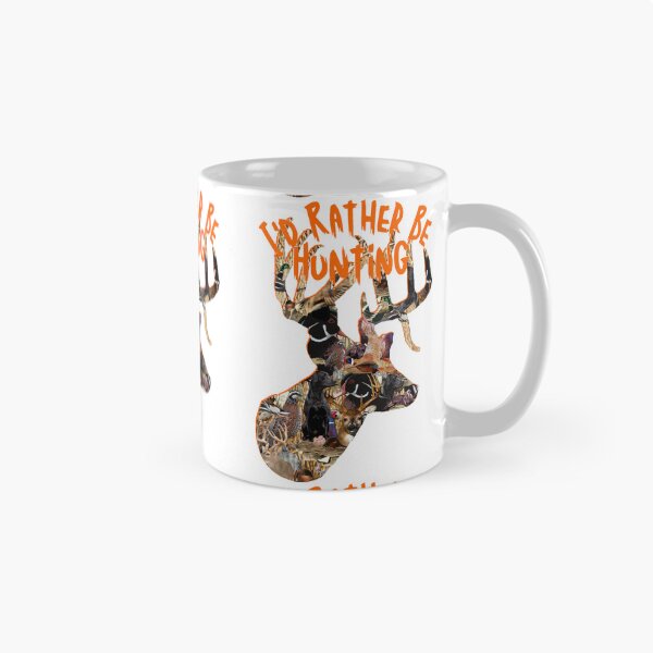 Item preview, I'd Rather Be Hunting, Whitetail Buck Deer, Wildlife Collage designed and sold by LifeCrush.