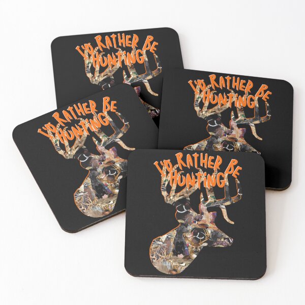 Item preview, I'd Rather Be Hunting, Whitetail Buck Deer, Wildlife Collage designed and sold by LifeCrush.