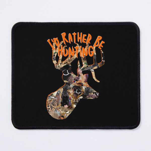 Item preview, I'd Rather Be Hunting, Whitetail Buck Deer, Wildlife Collage designed and sold by LifeCrush.