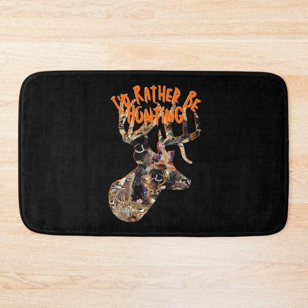 Item preview, I'd Rather Be Hunting, Whitetail Buck Deer, Wildlife Collage designed and sold by LifeCrush.