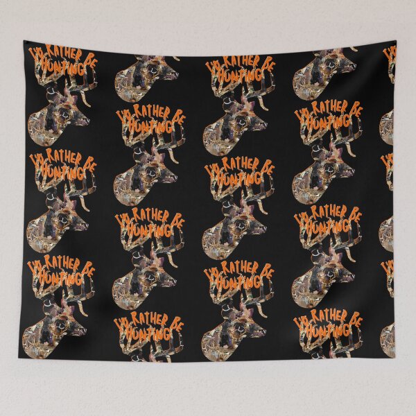 Item preview, I'd Rather Be Hunting, Whitetail Buck Deer, Wildlife Collage designed and sold by LifeCrush.