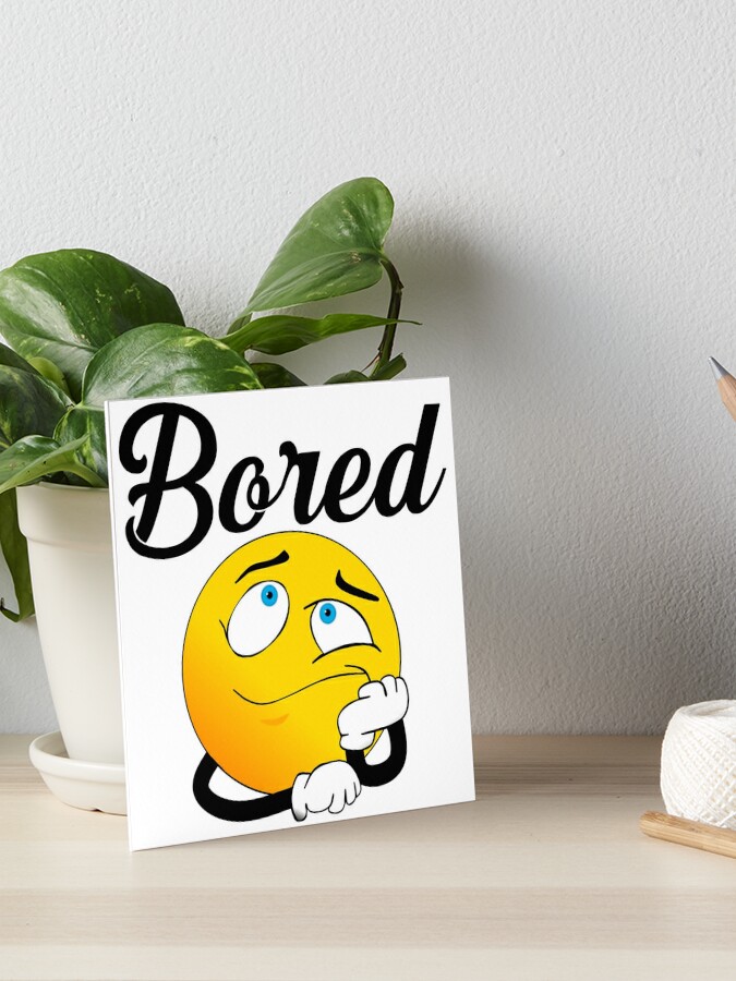 "Bored Face Emoji Clipart" Art Board Print For Sale By KwisokoBdi ...