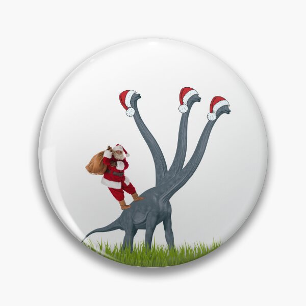 Item preview, Dinosaur Christmas with Santa Claus 3 | 3-necked dinosaur | Merry Xmas designed and sold by CosmicStory.