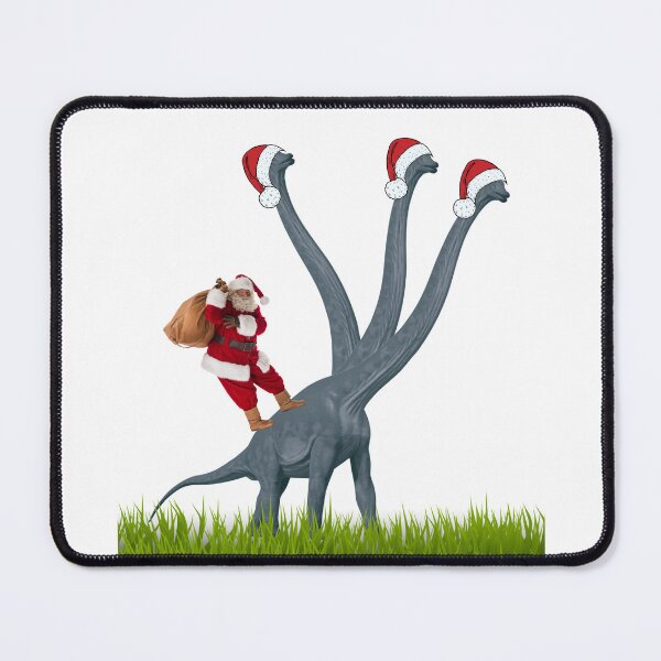 Item preview, Dinosaur Christmas with Santa Claus 3 | 3-necked dinosaur | Merry Xmas designed and sold by CosmicStory.
