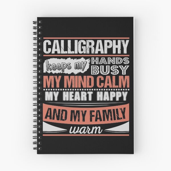 Item preview, Calligraphy Keeps Hands Busy Mind Calm Hobby designed and sold by TeeRepublic.