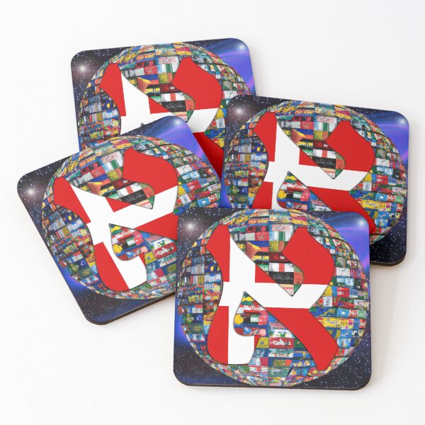 Item preview, Denmark Alef Flag designed and sold by kabbalahart.