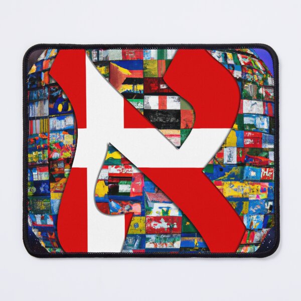 Item preview, Denmark Alef Flag designed and sold by kabbalahart.