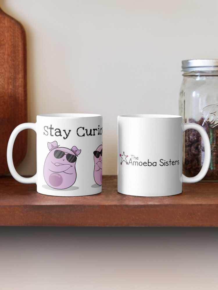 Thumbnail 2 of 6, Coffee Mug, Stay Curious! with the Amoeba Sisters designed and sold by amoebasisters.