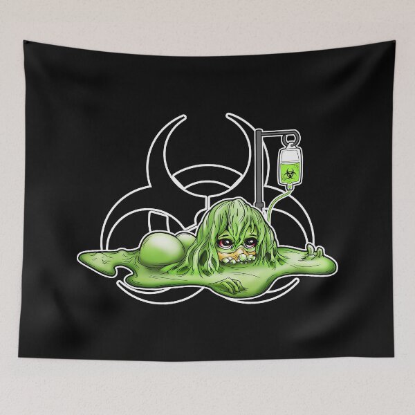 Item preview, Toxic Waste Ooze Girl with Biohazard Symbol IV Drip designed and sold by iduzarts.