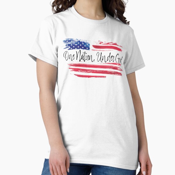 One Nation Under God/American Flag Classic T-Shirt