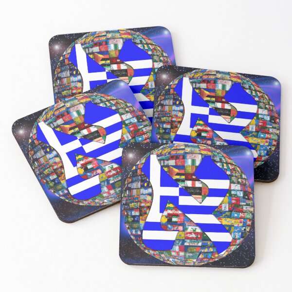 Item preview, Greece Alef Flag designed and sold by kabbalahart.