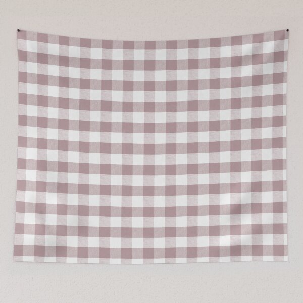 Item preview, Pink Woodrise gingham fabric pattern designed and sold by coverinlove.