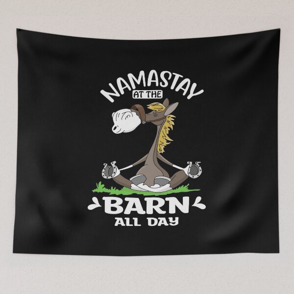 Item preview, Funny Horse Saying - Namastay At The Barn All Day - Yoga Horse designed and sold by handsoftime2020.