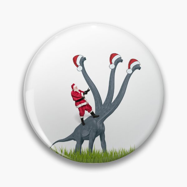 Item preview, Dinosaur Christmas with Santa Claus 4 | 3-necked dinosaur | Merry Xmas designed and sold by CosmicStory.