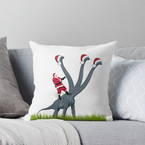 Item preview, Dinosaur Christmas with Santa Claus 4 | 3-necked dinosaur | Merry Xmas designed and sold by CosmicStory.
