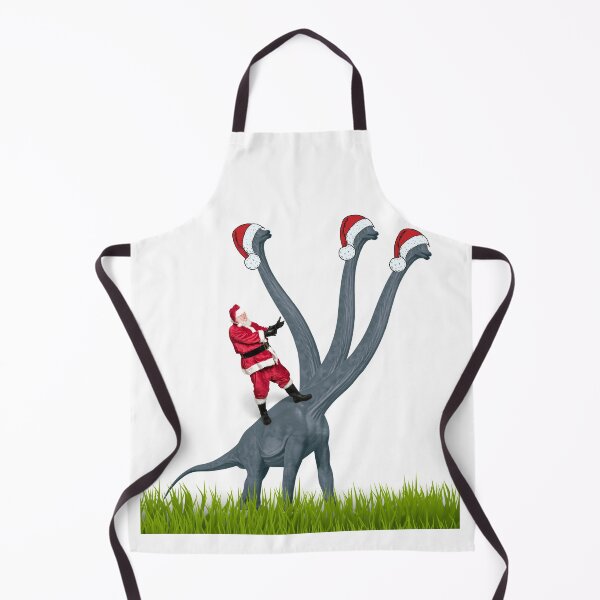 Item preview, Dinosaur Christmas with Santa Claus 4 | 3-necked dinosaur | Merry Xmas designed and sold by CosmicStory.