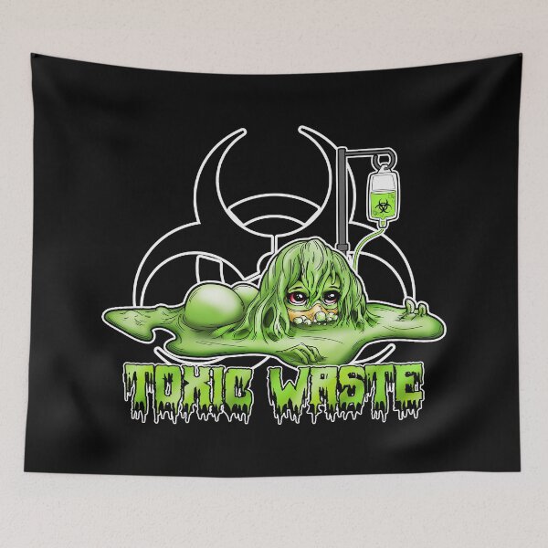 Item preview, Toxic Waste Ooze Girl with Biohazard Symbol IV Drip Text designed and sold by iduzarts.