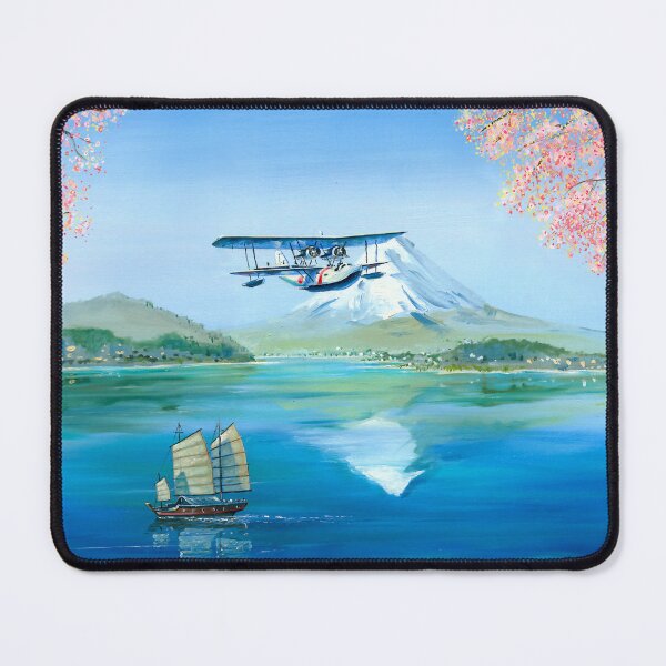 Item preview, Japanese Seaplane in front of Fujiyama and Blossomed Cherry  Trees. designed and sold by Georgios Moris.