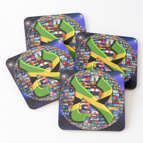 Item preview, Jamaica Alef Flag designed and sold by kabbalahart.