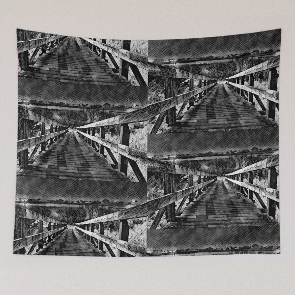Item preview, The Old Beach Steps (Black and White) - Art from the Beach Collection - spcreationsco22 designed and sold by SpCreationsCo22.
