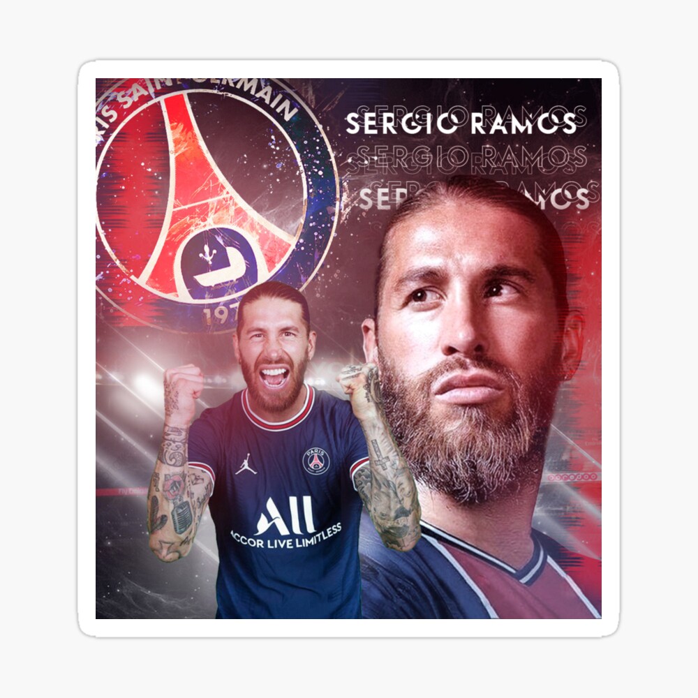 Download wallpapers Sergio Ramos PSG Spanish footballer Paris  SaintGermain blue stone background Sergio Ramos art Ramos PSG Ligue 1  France football for desktop free Pictures for desktop free