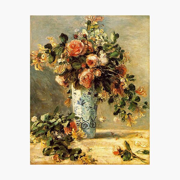 Vintage Pierre Auguste Renoir Vase of Flowers 1881 Fine Art Photographic Print