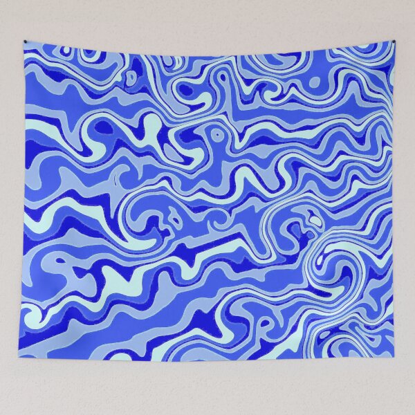 Item preview, Bumpy Lines Liquid Swirl Lines Funky Modern Abstract Art 5 of 6 designed and sold by Beachy.