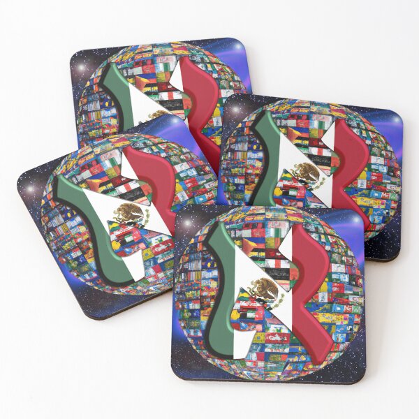 Item preview, Mexico Alef Flag designed and sold by kabbalahart.