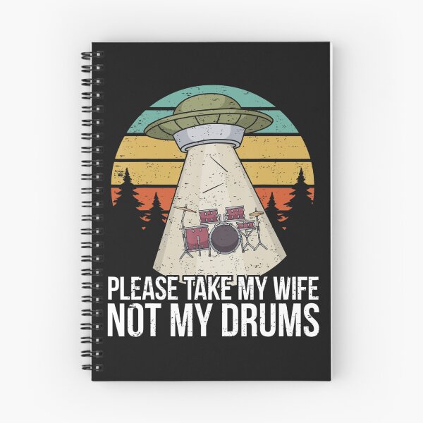 Item preview, Funny Drummer Drumming Drum Kit Percussion I Wife Ufo Aliens designed and sold by hieuhieustore.