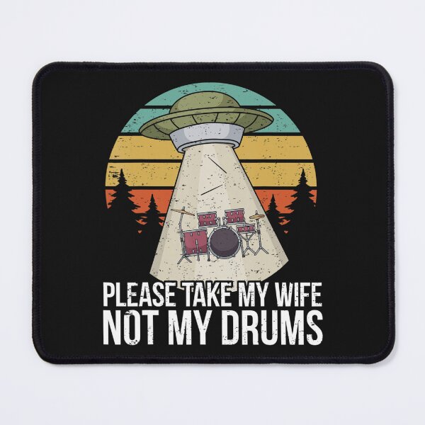 Item preview, Funny Drummer Drumming Drum Kit Percussion I Wife Ufo Aliens designed and sold by hieuhieustore.
