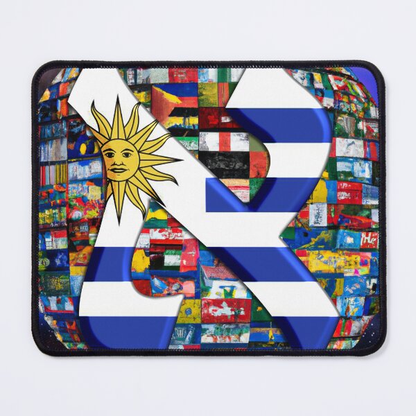 Item preview, Uruguay Alef Flag designed and sold by kabbalahart.