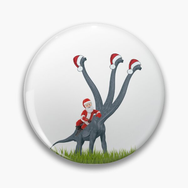 Item preview, Dinosaur Christmas with Santa Claus 6 | 3-necked dinosaur | Merry Xmas designed and sold by CosmicStory.