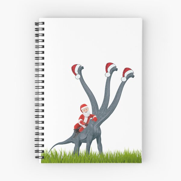 Item preview, Dinosaur Christmas with Santa Claus 6 | 3-necked dinosaur | Merry Xmas designed and sold by CosmicStory.
