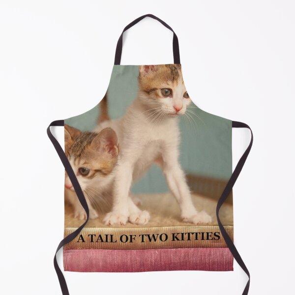 Item preview, Two kittens sitting on top of a stack of old books: A TAIL OF TWO KITTIES designed and sold by SomeGuyLou.