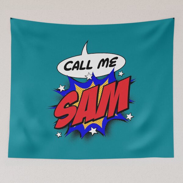 Item preview, Personalised Call Me Sam Pop Art Comic Design designed and sold by CandOCreative.