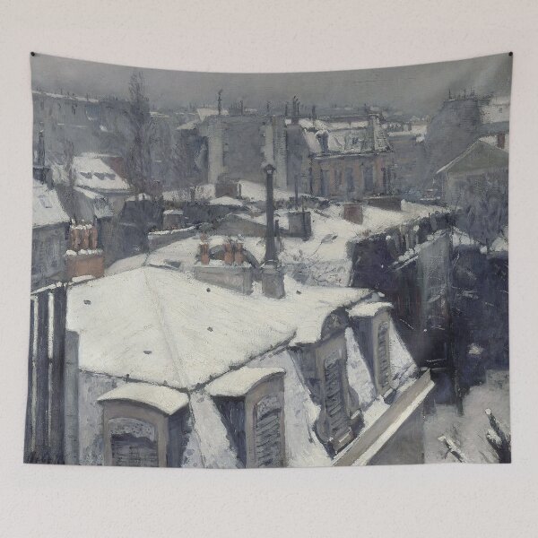 Item preview, View of rooftops covered in snow - Gustave Caillebotte designed and sold by Vintage Designs +.