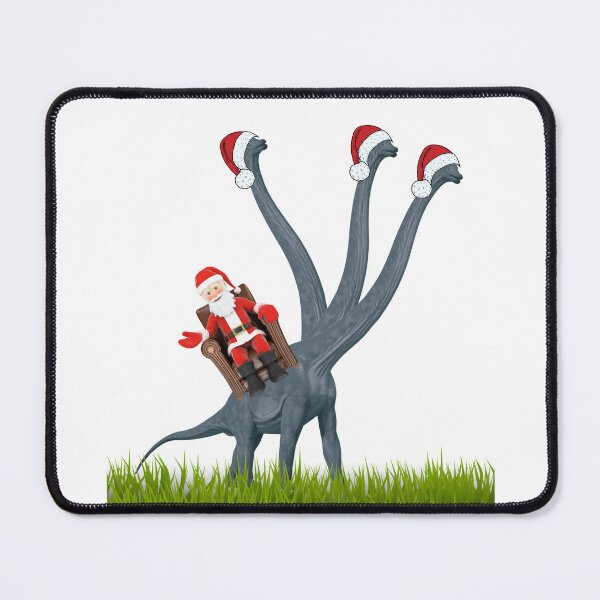 Item preview, Dinosaur Christmas with Santa Claus 7 | 3-necked dinosaur | Merry Xmas designed and sold by CosmicStory.