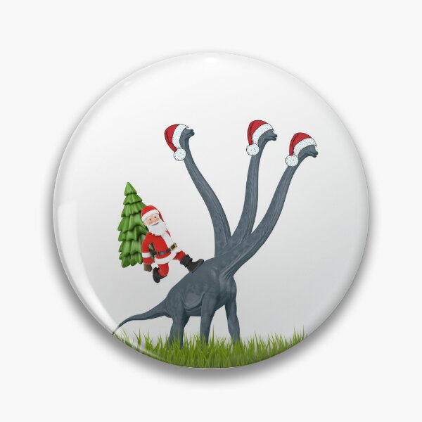 Item preview, Dinosaur Christmas with Santa Claus 8 | 3-necked dinosaur | Merry Xmas designed and sold by CosmicStory.