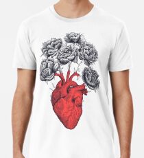 Heart with peonies Premium T-Shirt