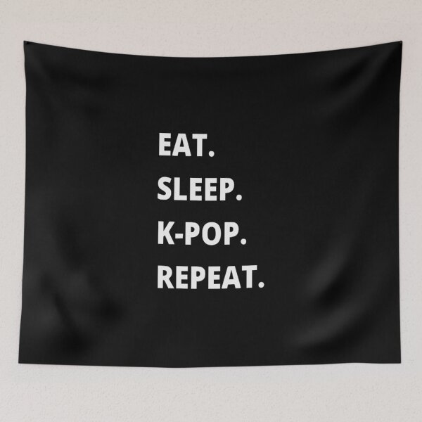 Item preview, Eat Sleep K-Pop Repeat Racerback Tank Top designed and sold by jalagorezzioi.