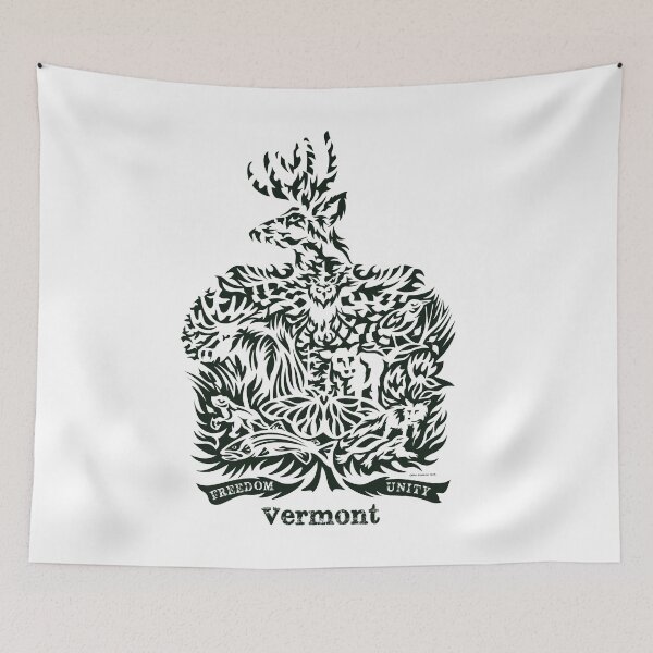 Item preview, Vermont Flag Illustration (dark green) designed and sold by Sarah Kinsella.