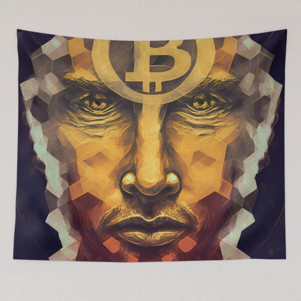 Item preview, Arte de la fantasía del logotipo de Bitcoin designed and sold by HodlerSqvad.